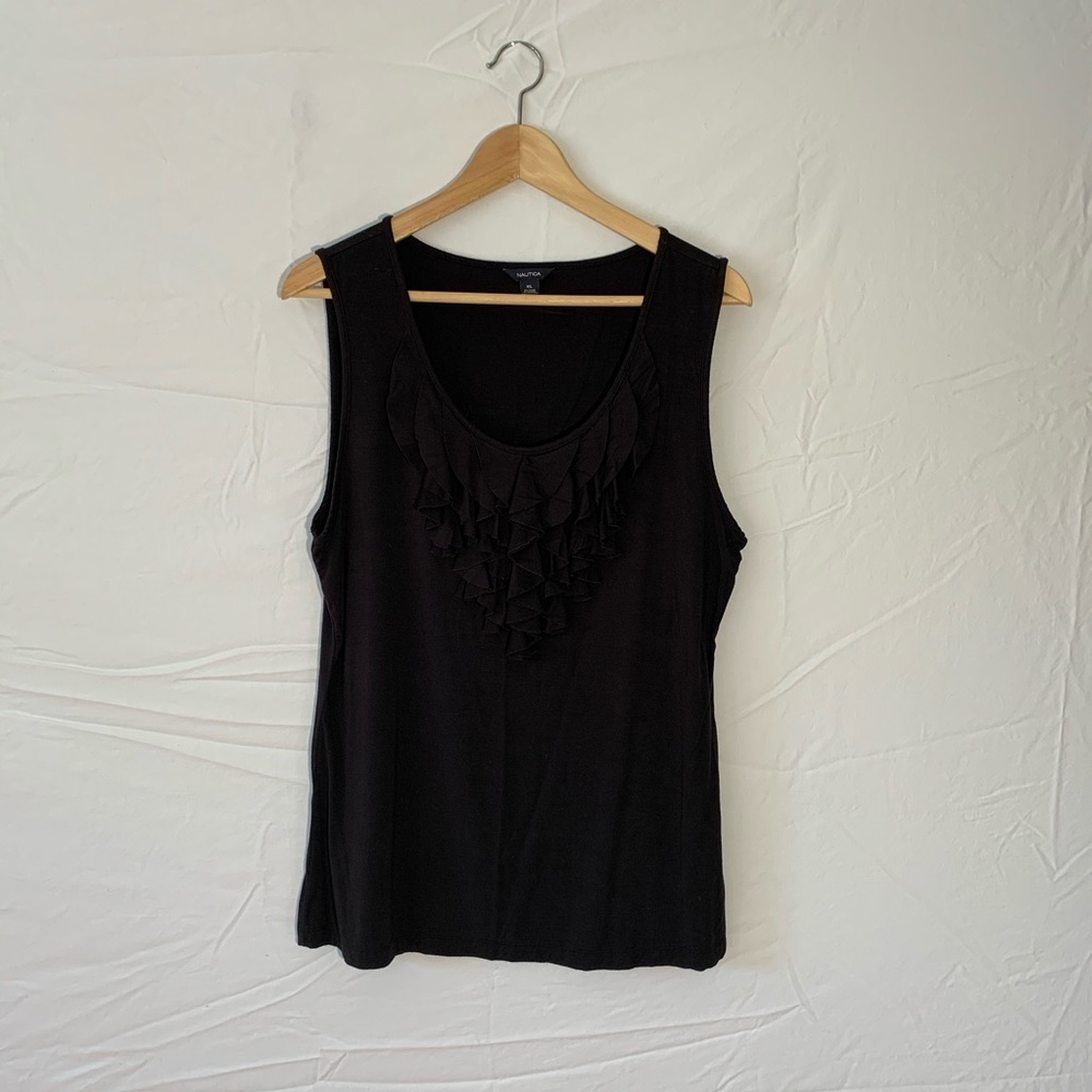 Nautica Ruffle Neck Tank Top - Picture 5 of 10